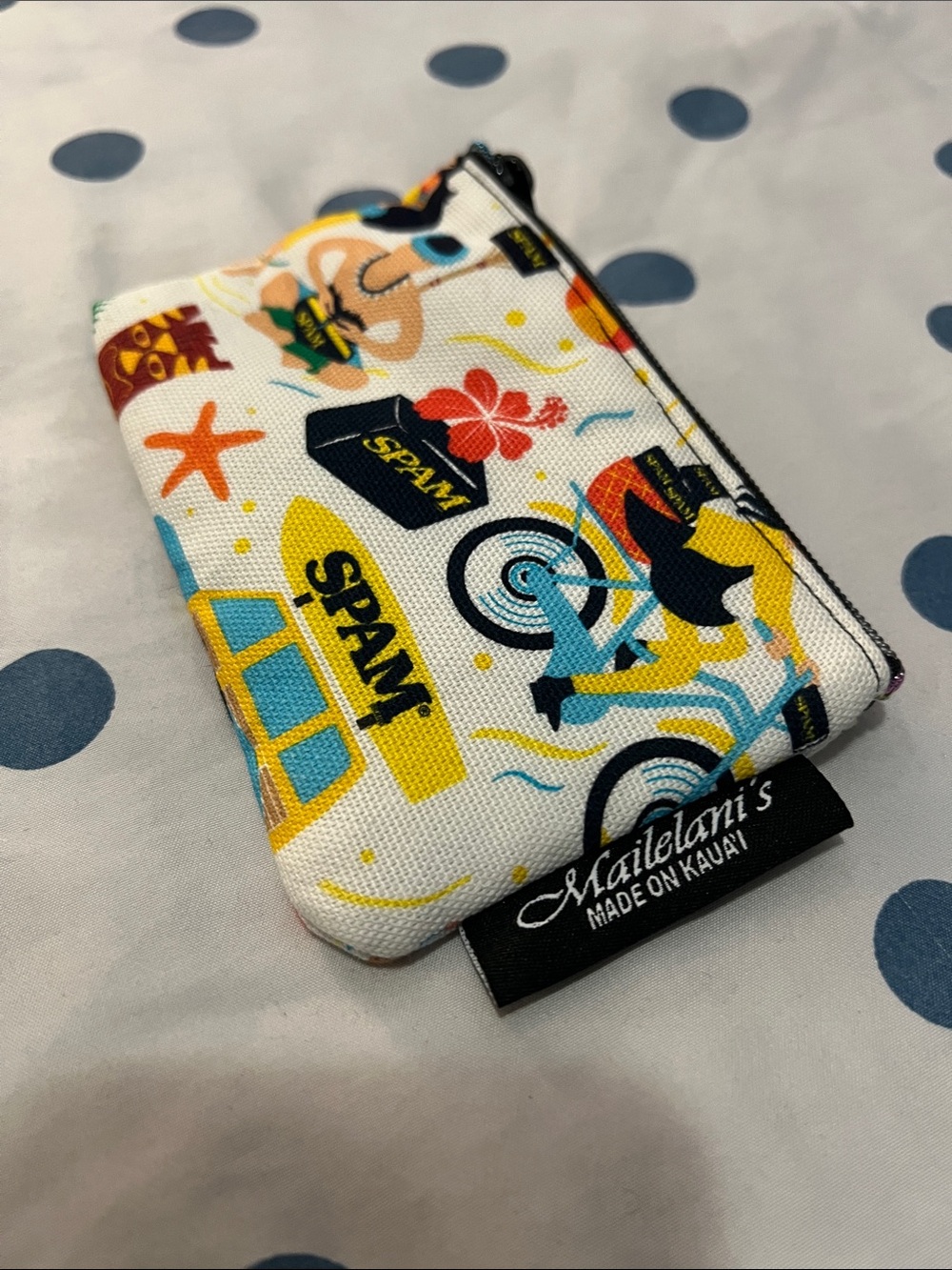 Mailelani’s Made on Kaua’i - Spam Hawaiian Print Zip Pouch w/ Multicolor Design